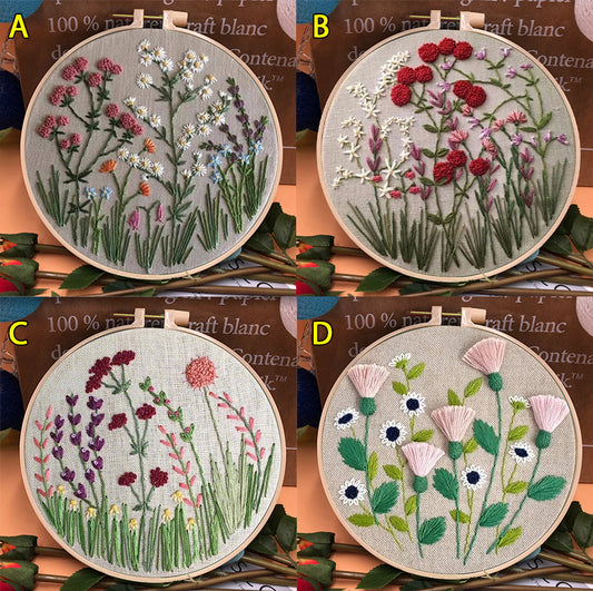 49% OFF - Perfect Gift - Embroidery Hoop Flower Kit for Beginner